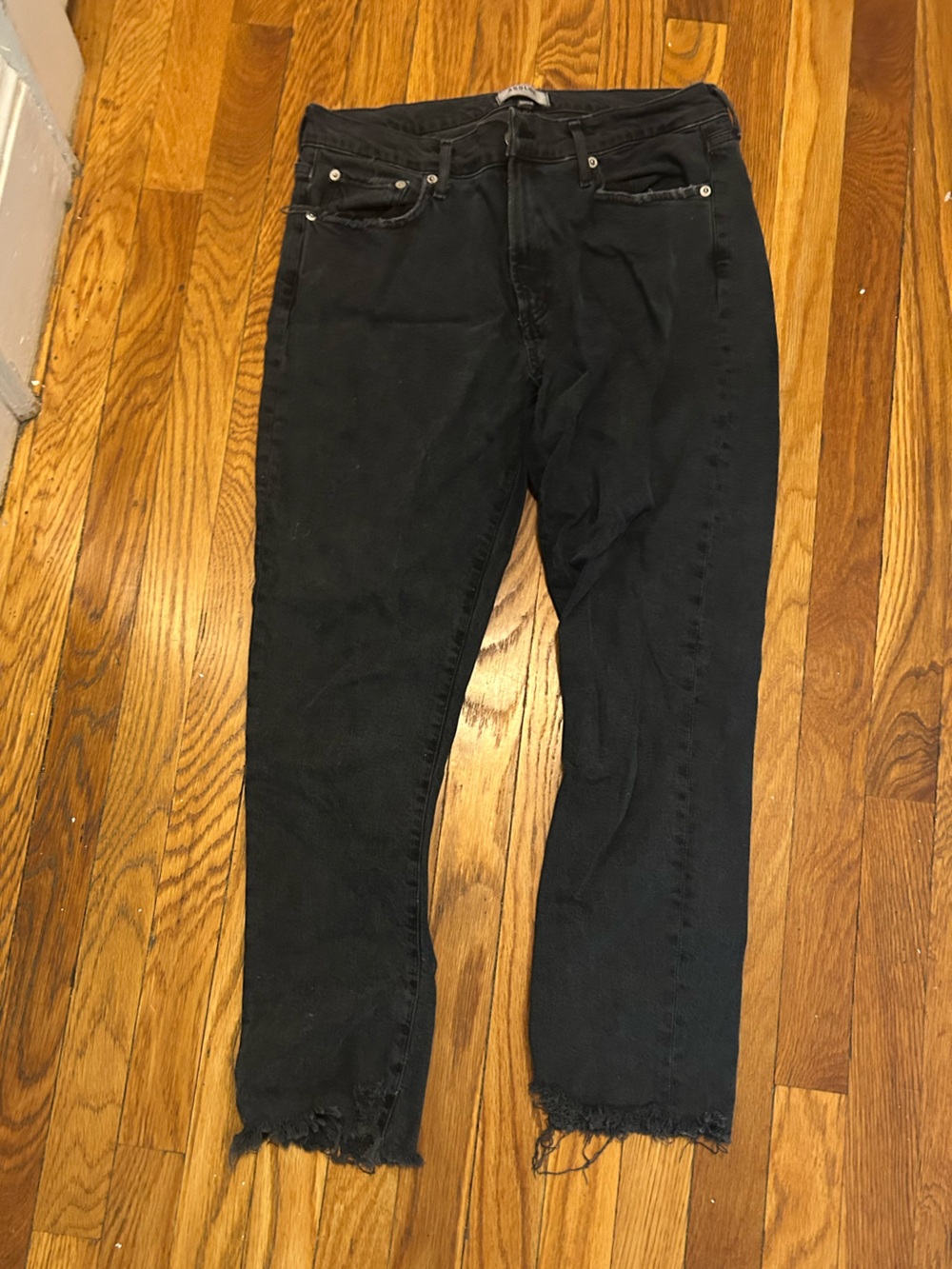 Agolde Charcoal Black Skinny Jeans